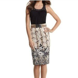 NWT WHBM Paisley Snake Floral Print Pencil Skirt 4